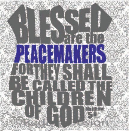 Blessed are the Peacemakers Shield Police Law Enforcement SVG DXF PNG Digital Cut Files
