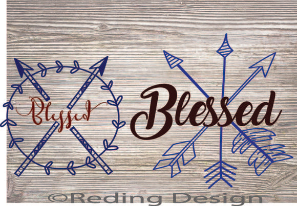 Blessed Arrow Digital Cut Files SVG DXF PNG