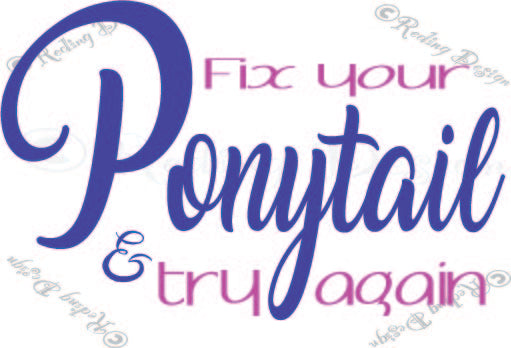 Fix Your Ponytail Cut Files SVG PNG DXF
