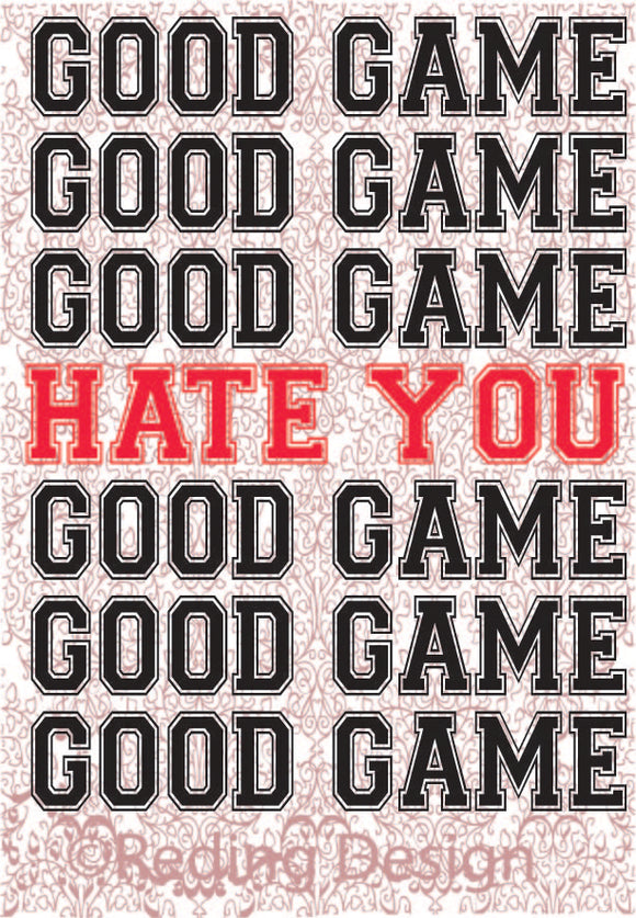 Good Game Hate You Digital Cut Files SVG PNG DXF