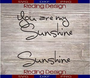 You are my sunshine   Mom and Me shirt design SVG DXF PNG Digital Cut Files
