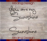 You are my sunshine   Mom and Me shirt design SVG DXF PNG Digital Cut Files