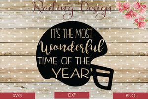 Most Wonderful Time of the Year Football Digital Cut File SVG PNG DXF