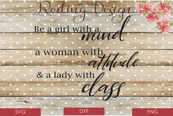 Girl Woman Lady Digital Cut Files SVG DXF PNG