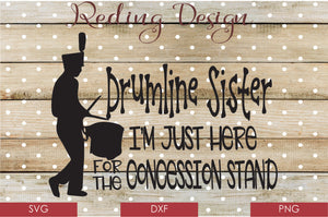 Drumline Sister Digital Cut File SVG PNG DXF