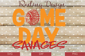 Game Day Savages Digital Cut File SVG PNG DXF