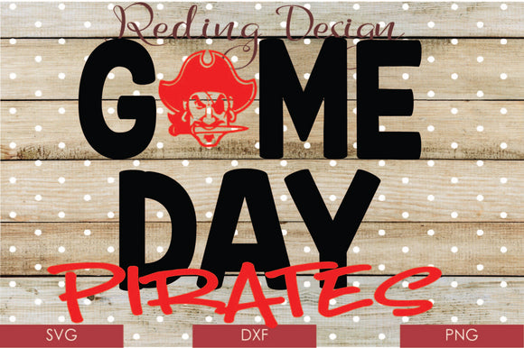 Game Day Pirates Digital Cut File SVG PNG DXF