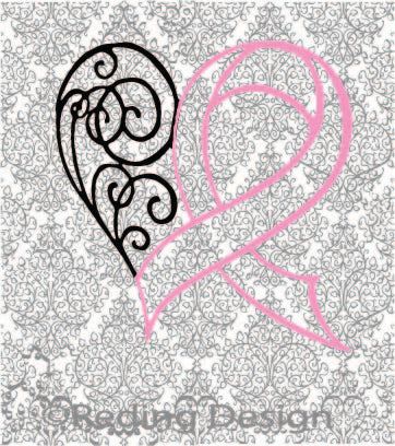 Pink Awareness Heart Digital Cut File SVG PNG DXF