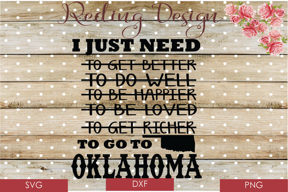 Go to Oklahoma Digital Cut Files SVG PNG DXF