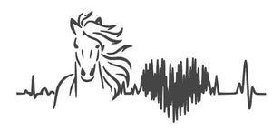 Horse Heart Beat SVG PNG DXF Digital Cut File