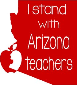 I Stand with Arizona Teachers SVG PNG DXF Digital Cut Files