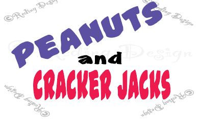 Peanuts and Cracker Jacks Baseball Digital Cut Files SVG PNG DXF