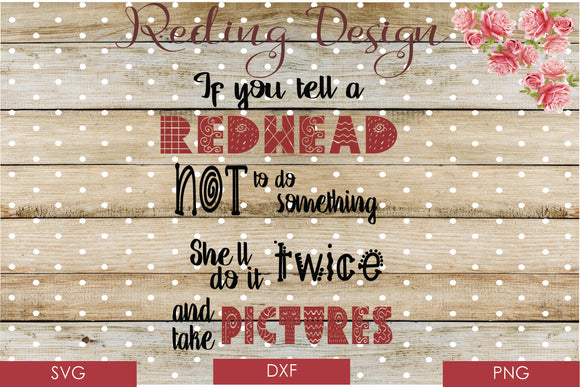 Redheads Do it Twice SVG PNG DXF Digital Cut File